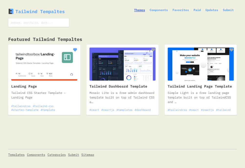 A curated list of Tailwind templates, themes, and modules built using tailwind. Find the best tailwind plugins, tailwind tutorials, and plugins built with tailwind